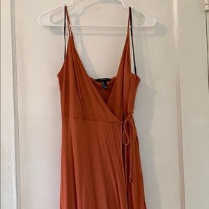 Forever 21 Burnt Orange Wrap Dress